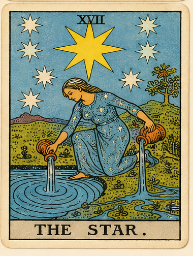 Celestial visual for Tarot Reading